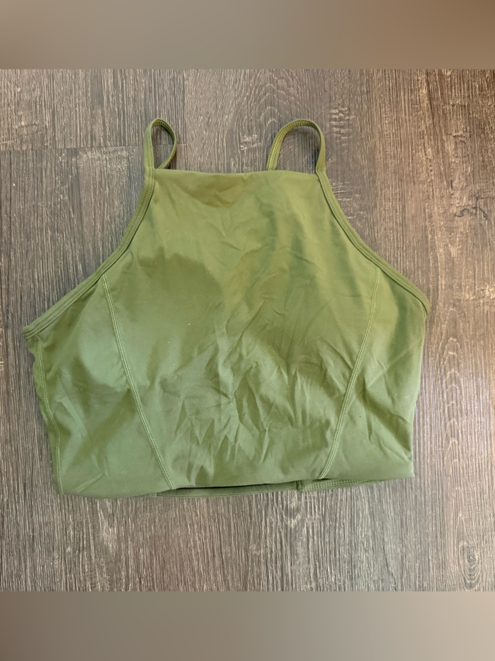 BuffBunny Olive Green High Neck One-Piece Swim Top